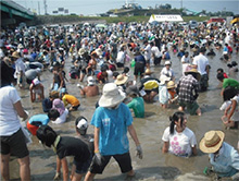 第32回黒部川きときと魚手づかみ捕り大会