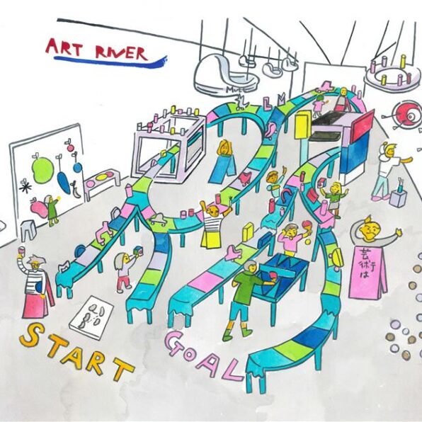 「まるごとTADこども美術館＋」原倫太郎＋原游《アートリバー双六》